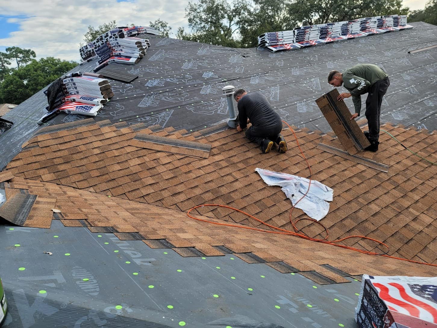 Roof installation by Parrish and Sons Roofing